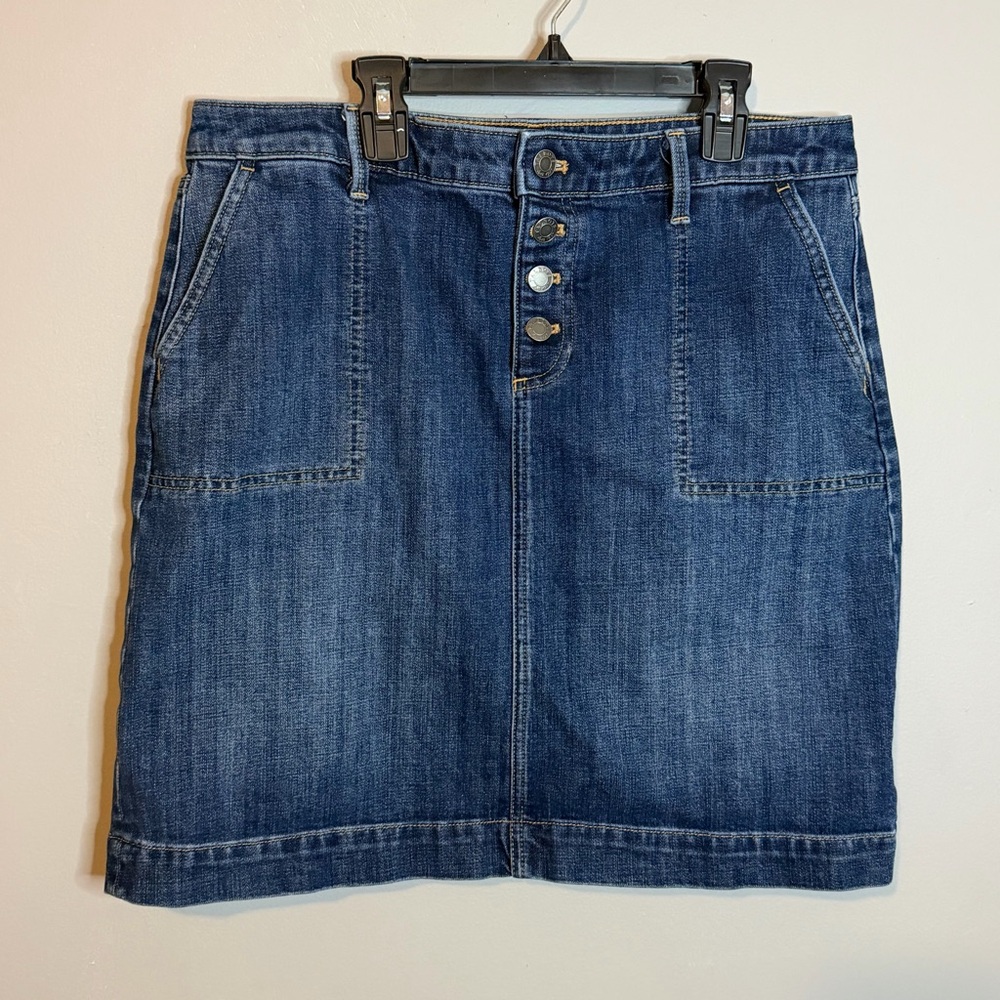 Talbots Dark Blue Denim Skirt